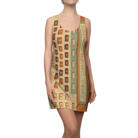 Electrifying Women's Racerback Pocket Computer Dress, Tech Lover Dress, Fun Party Dress, Summer Vibes Dress, Festival Outfit, Unique Gift