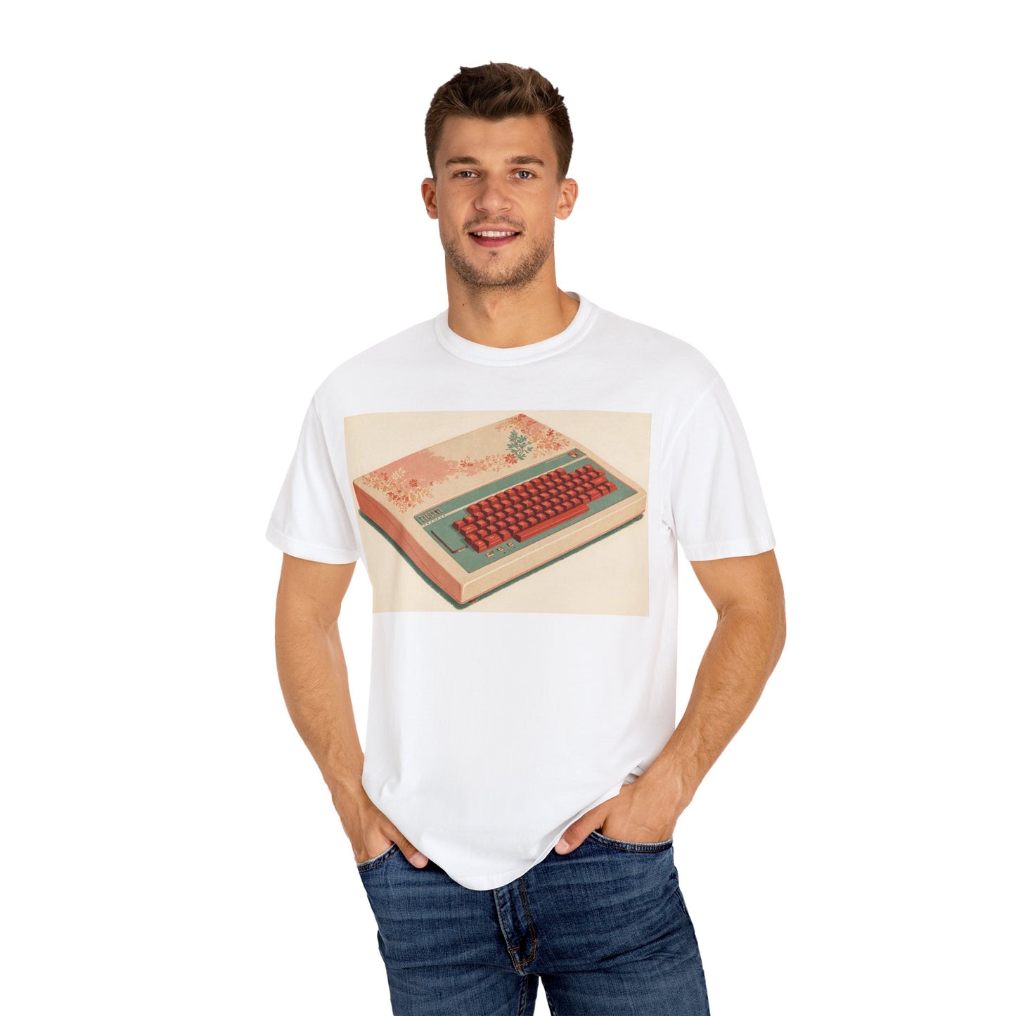 Classic Micro Computer T-Shirt - Floral Art Color