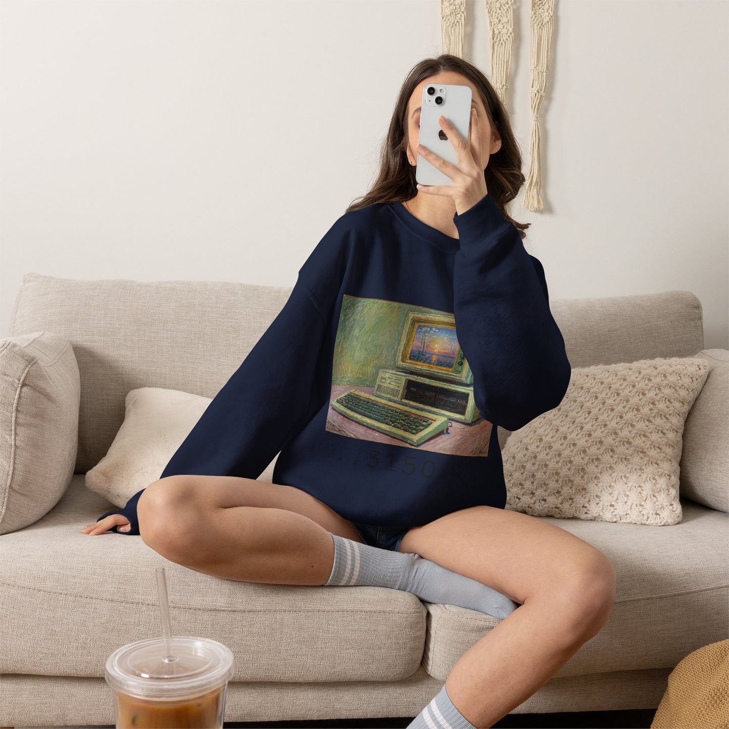 Classic PC Themed Crewneck Sweatshirt - 5150 Vintage PC Graphic