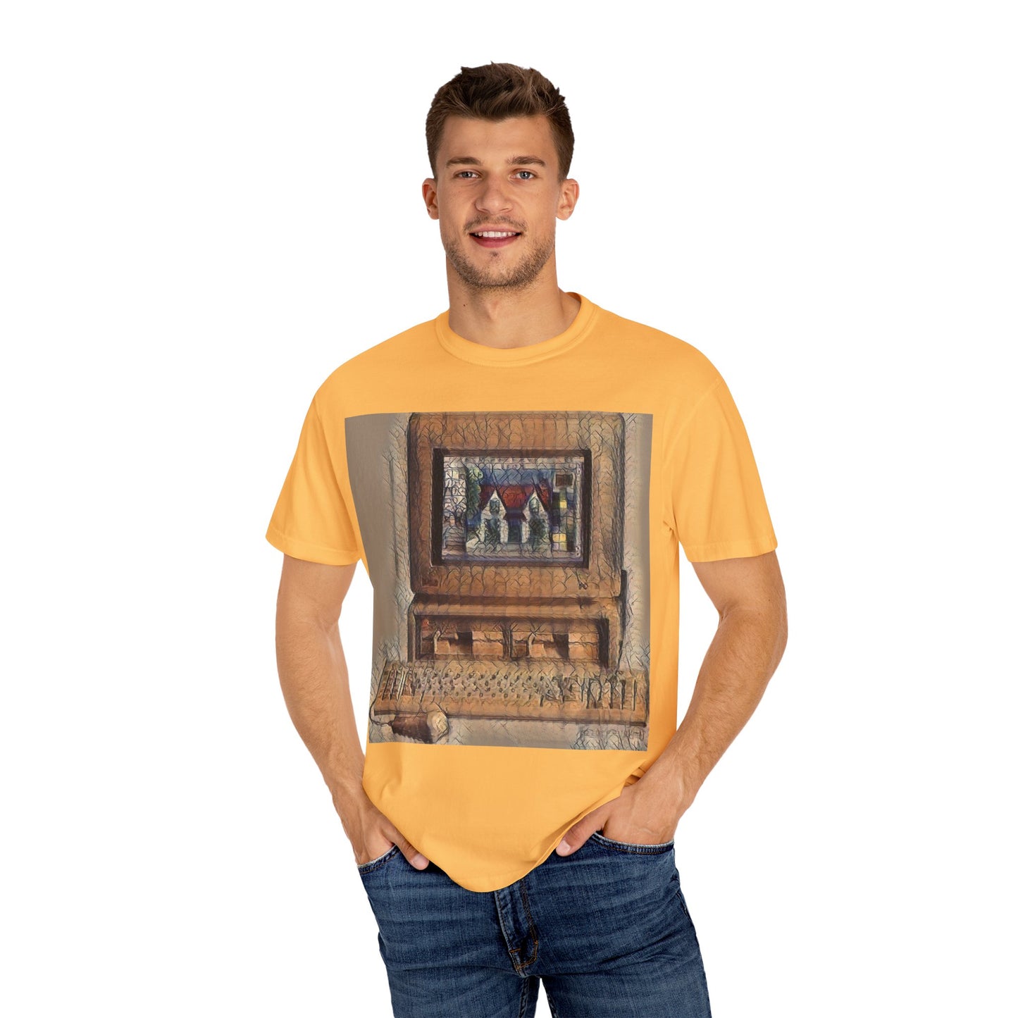 Classic business machine inspired T-Shirt  | Faded Print Art | Ideal for tech enthusiasts and collectors