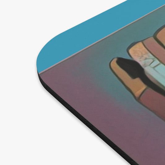 Teletype Inspired Mouse Pad, Paint-Color Art, Vintage Tech Desk Accessory, Gaming Gift, Home Office Decor.