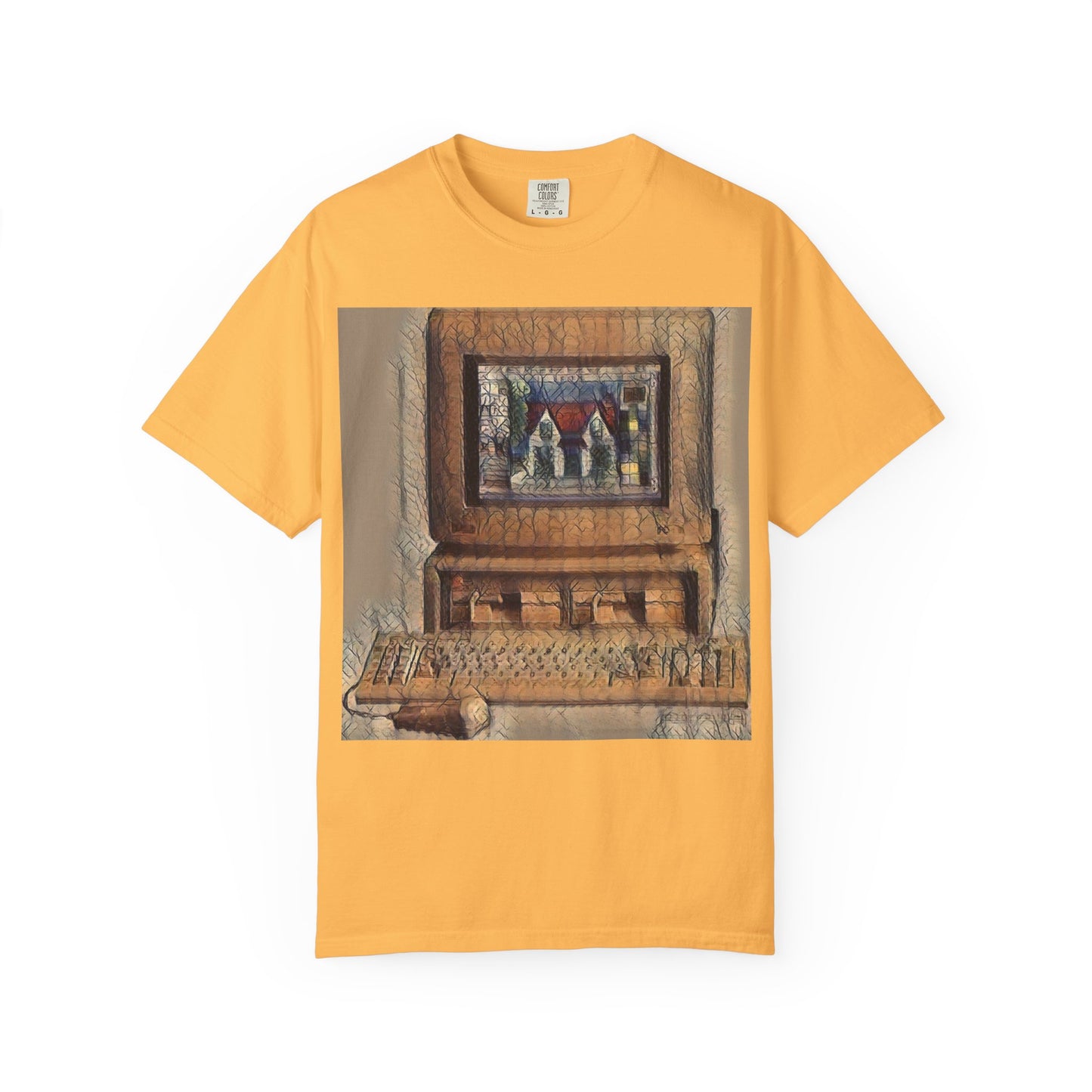 Classic business machine inspired T-Shirt  | Faded Print Art | Ideal for tech enthusiasts and collectors