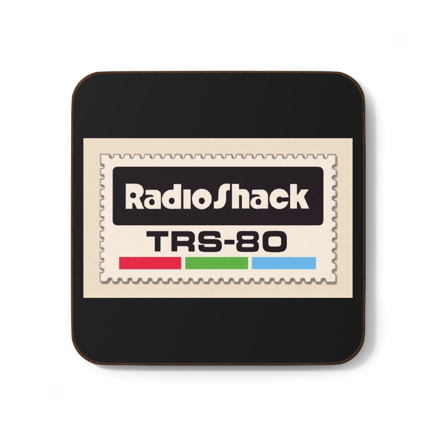 TRS-80 CoCo Themed Coaster | Stamp Art | Especially for collectors and tech enthusiasts