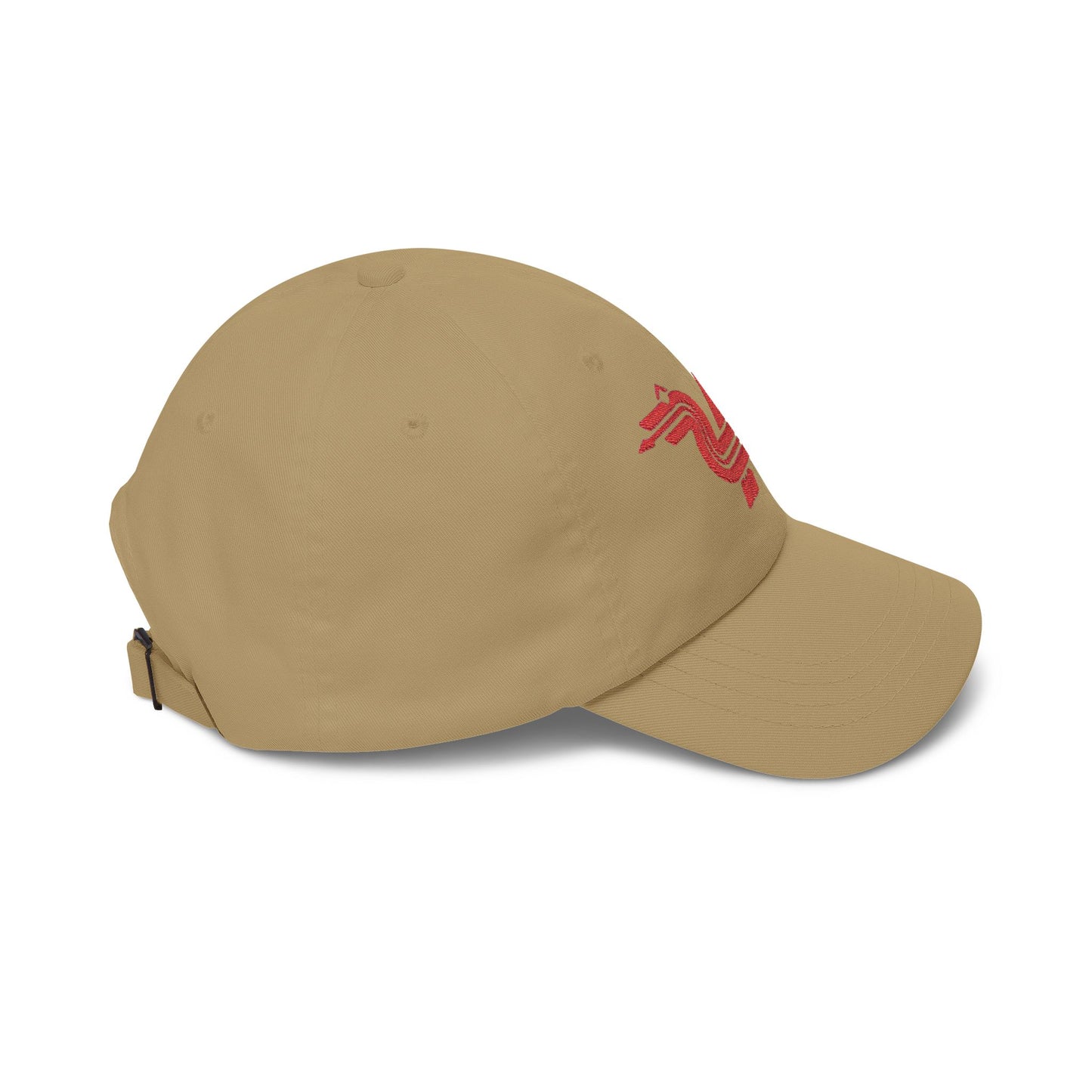 Dragon Computers Cap with Retro Red Winged Snake Logo - Vintage Athletic Baseball Hat