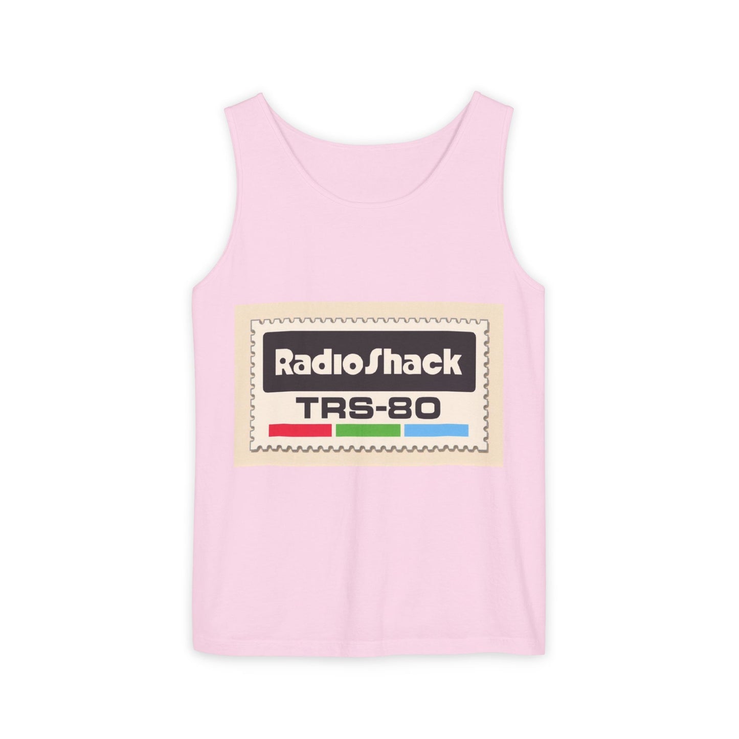 TRS-80 CoCo Themed Tank Top | Monochrome Art | Unisex Retro Graphic Tee for Tech Lovers, Summer Fashion, Gift for Nerds, Festival Wear, 80s Style