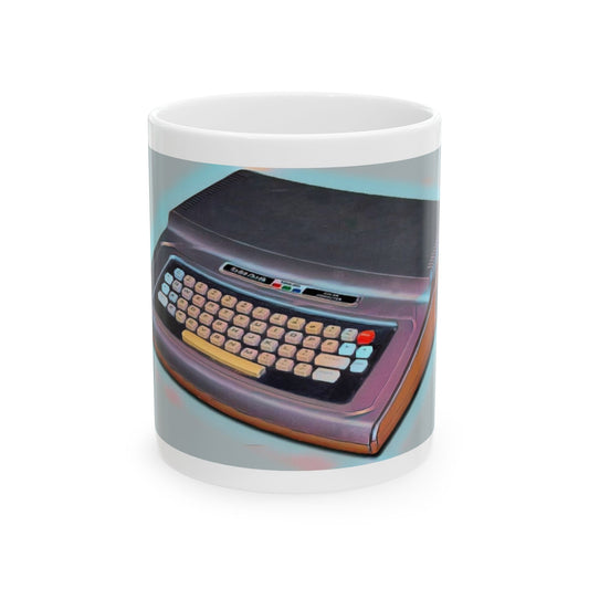 Vintage Computer Ceramic Mug | Classic Color Computer Print Art Color Design | Perfect for Tech Lovers