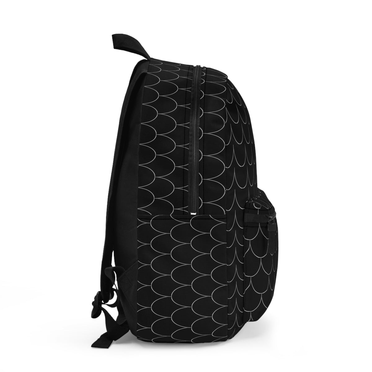 Semi Parabola Pattern Backpack - plain Grey