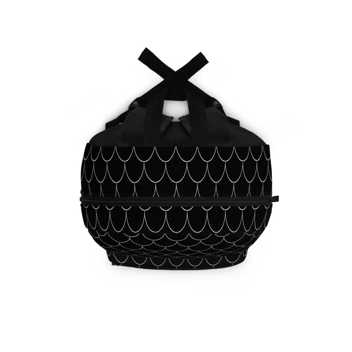 Semi Parabola Pattern Backpack - plain black and white