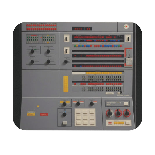 Mainframe Inspired Mouse Pad, Pixel-Color Art, Vintage Tech Desk Accessory, Gaming Gift, Home Office Decor.