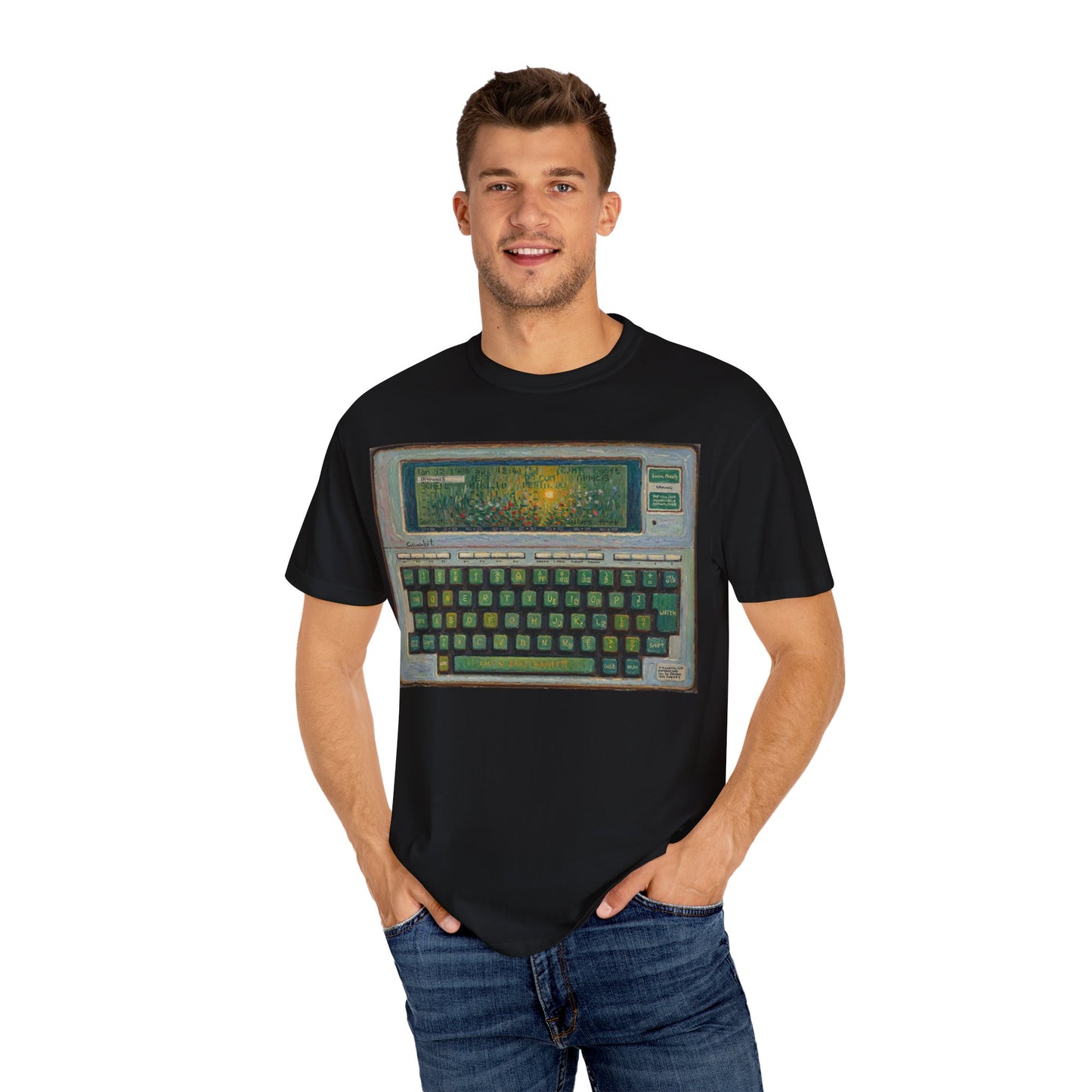 Classic Laptop PC T-Shirt - Floral Art Color