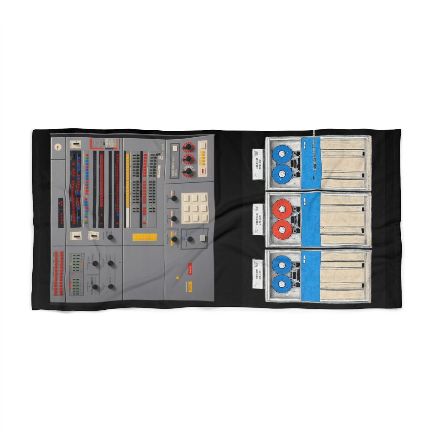 Retro Beach Towel - Vintage Mainframe Design, Summer Poolside, Tech Lover Gift, Beach Ready, Picnic Essential