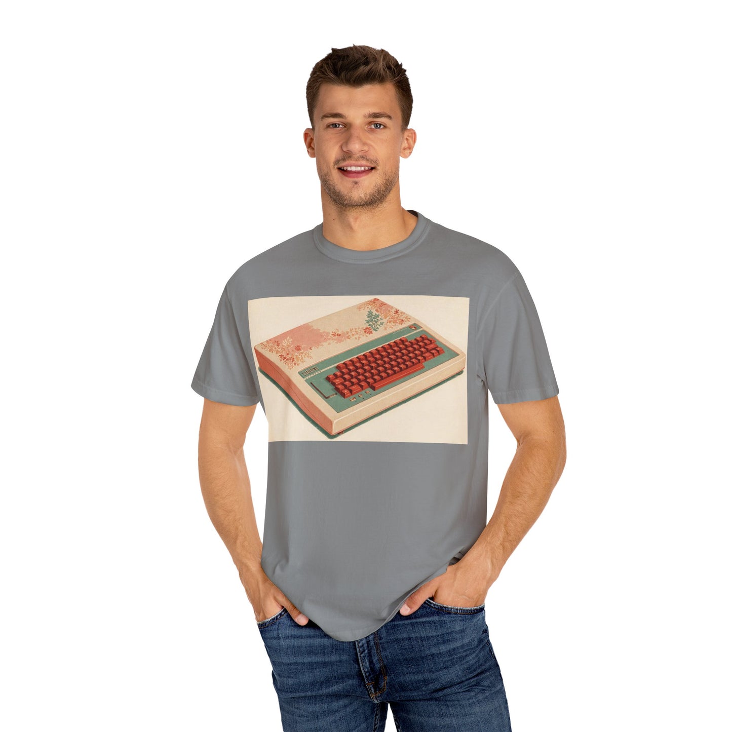 Classic Micro Computer T-Shirt - Floral Art Color