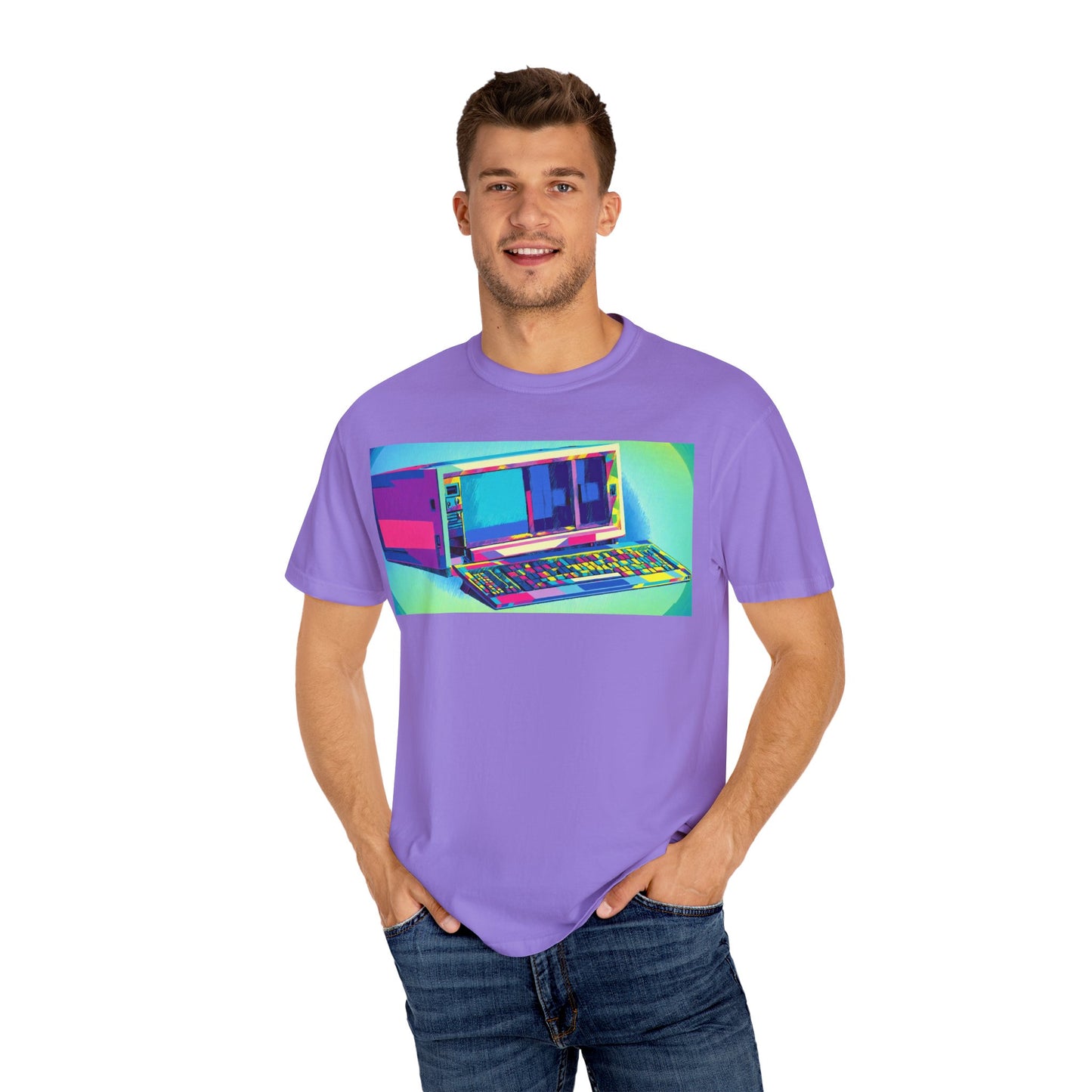 Classic Luggable PC T-Shirt - Print Art Multi-Color