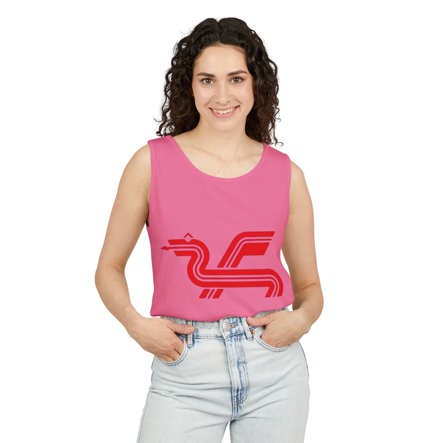 Classic 8 bit home computer inspired Tank Top | Monochrome Art | Unisex Retro Graphic Tee for Tech Lovers, Summer Fashion, Gift for Nerds, Festival Wear, 80s Style