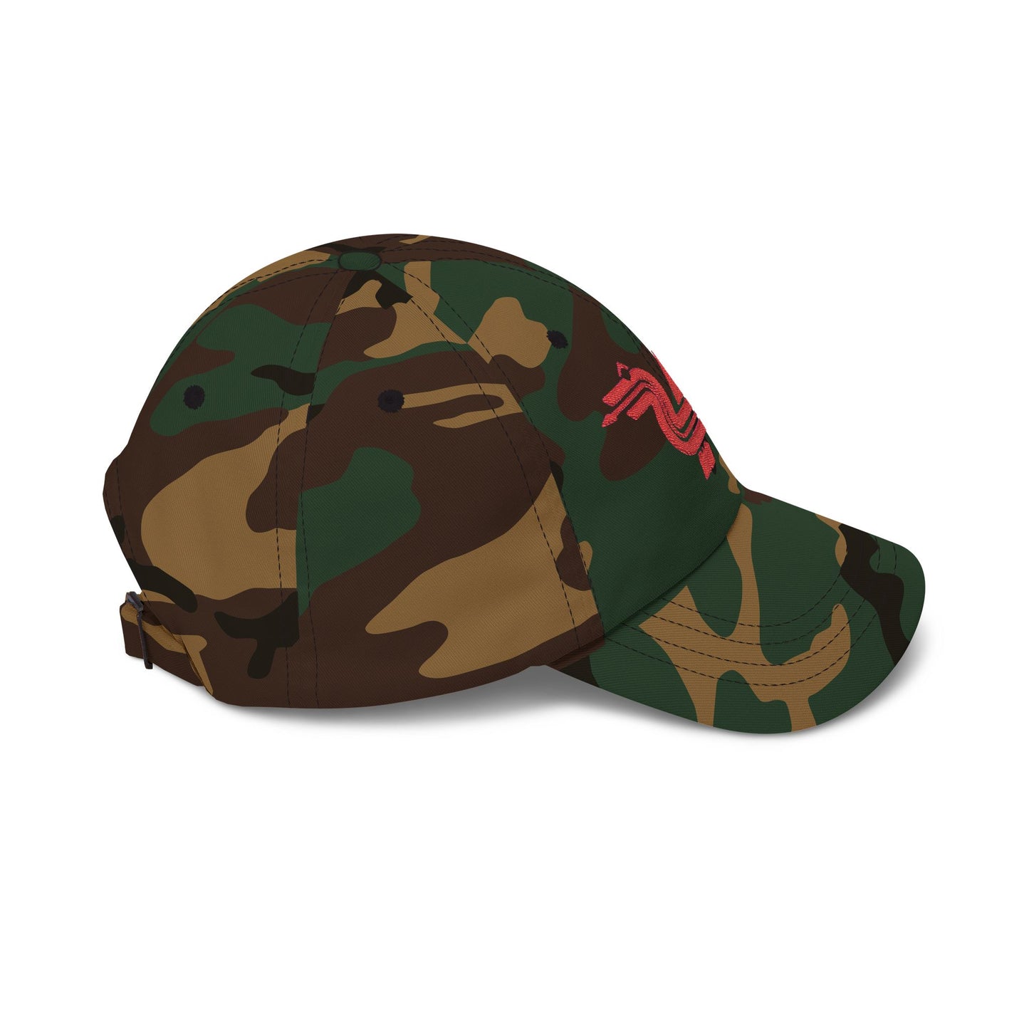 Dragon Computers Cap with Retro Red Winged Snake Logo - Vintage Athletic Baseball Hat