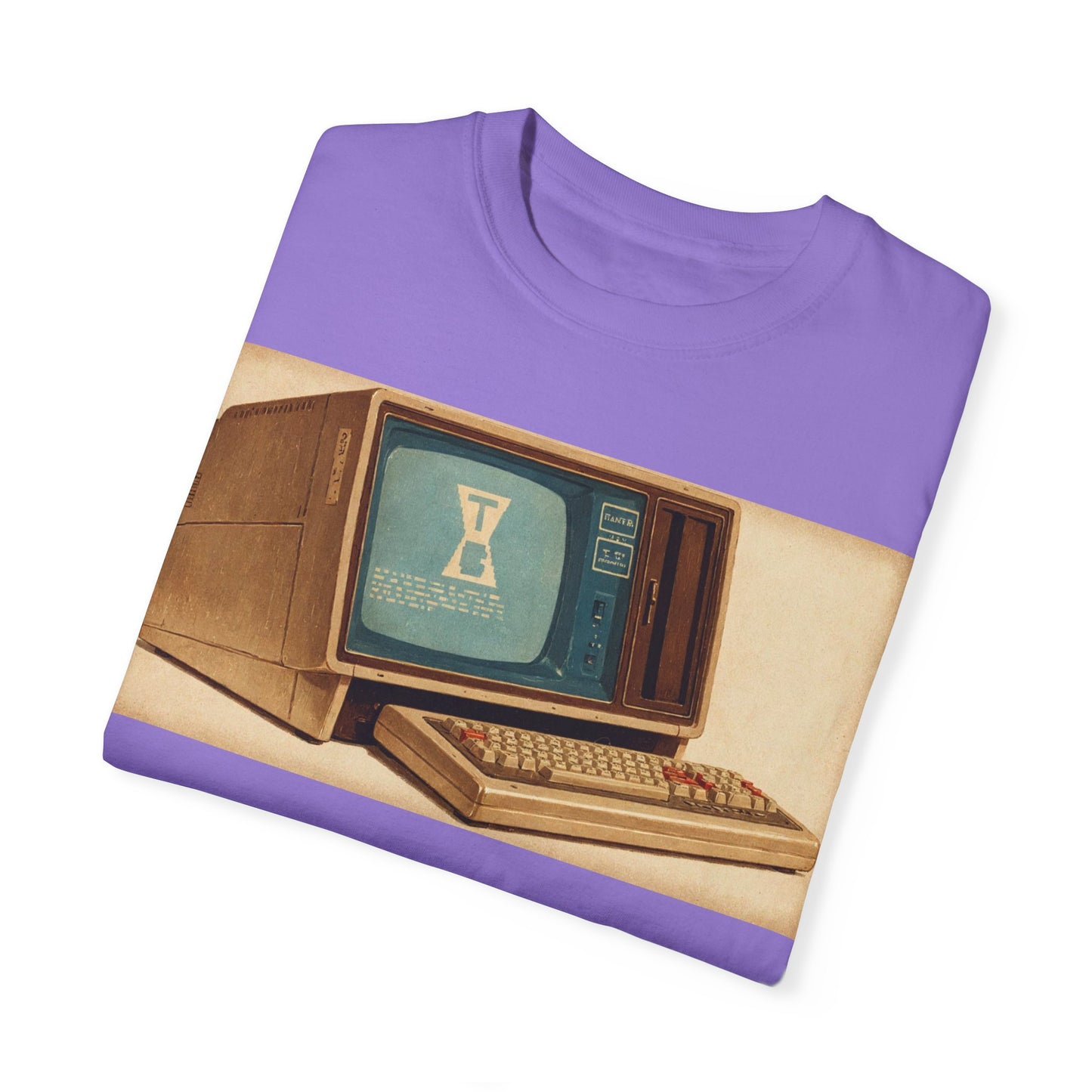 Classic Business Machine With Floppy Disk Bay T-Shirt - Mixed Art Sepia