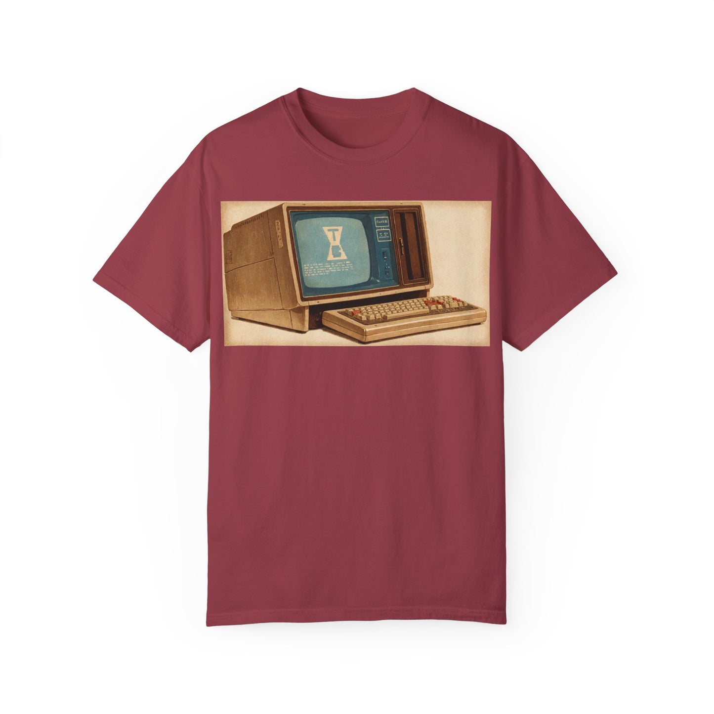 Classic Business Machine With Floppy Disk Bay T-Shirt - Mixed Art Sepia
