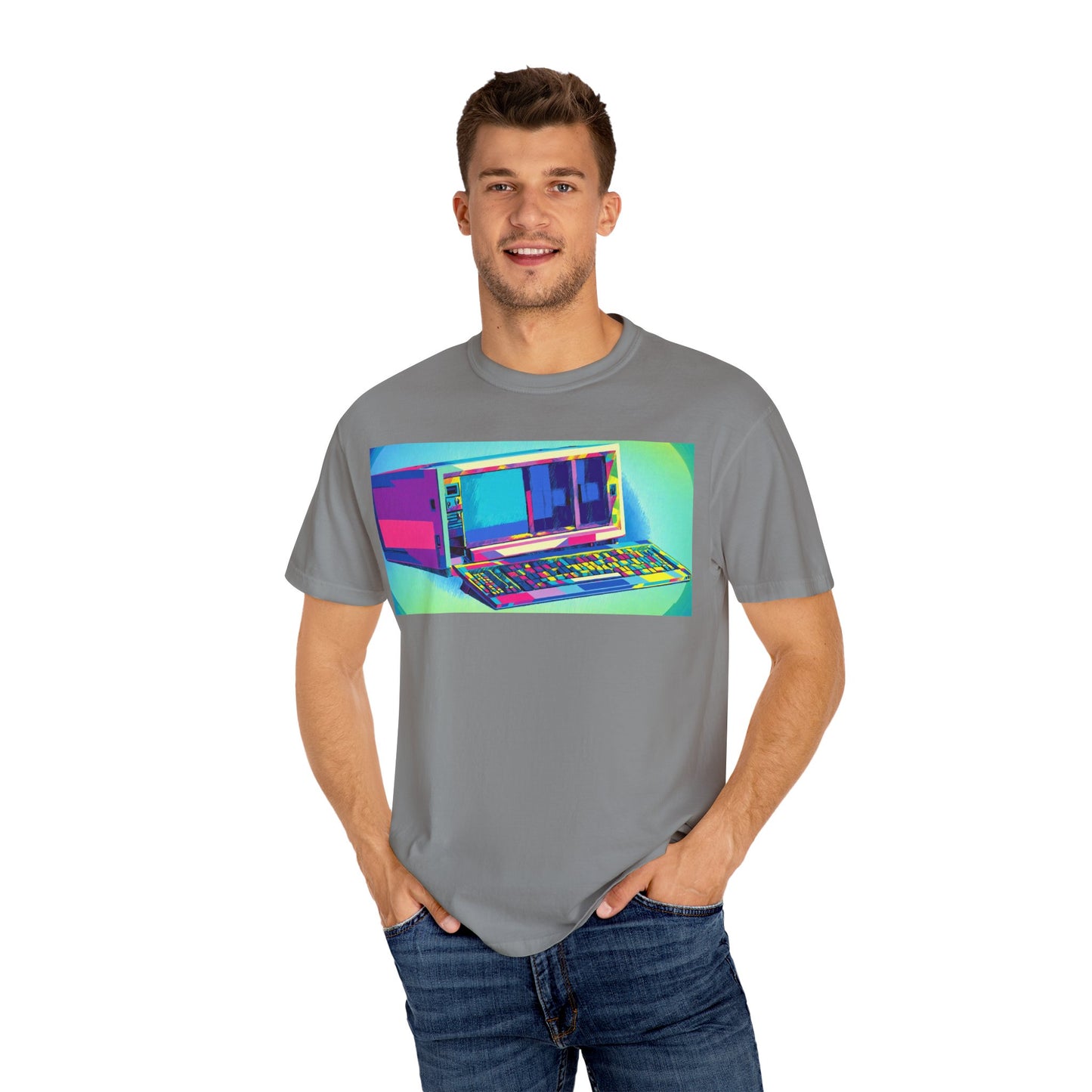 Classic Luggable PC T-Shirt - Print Art Multi-Color