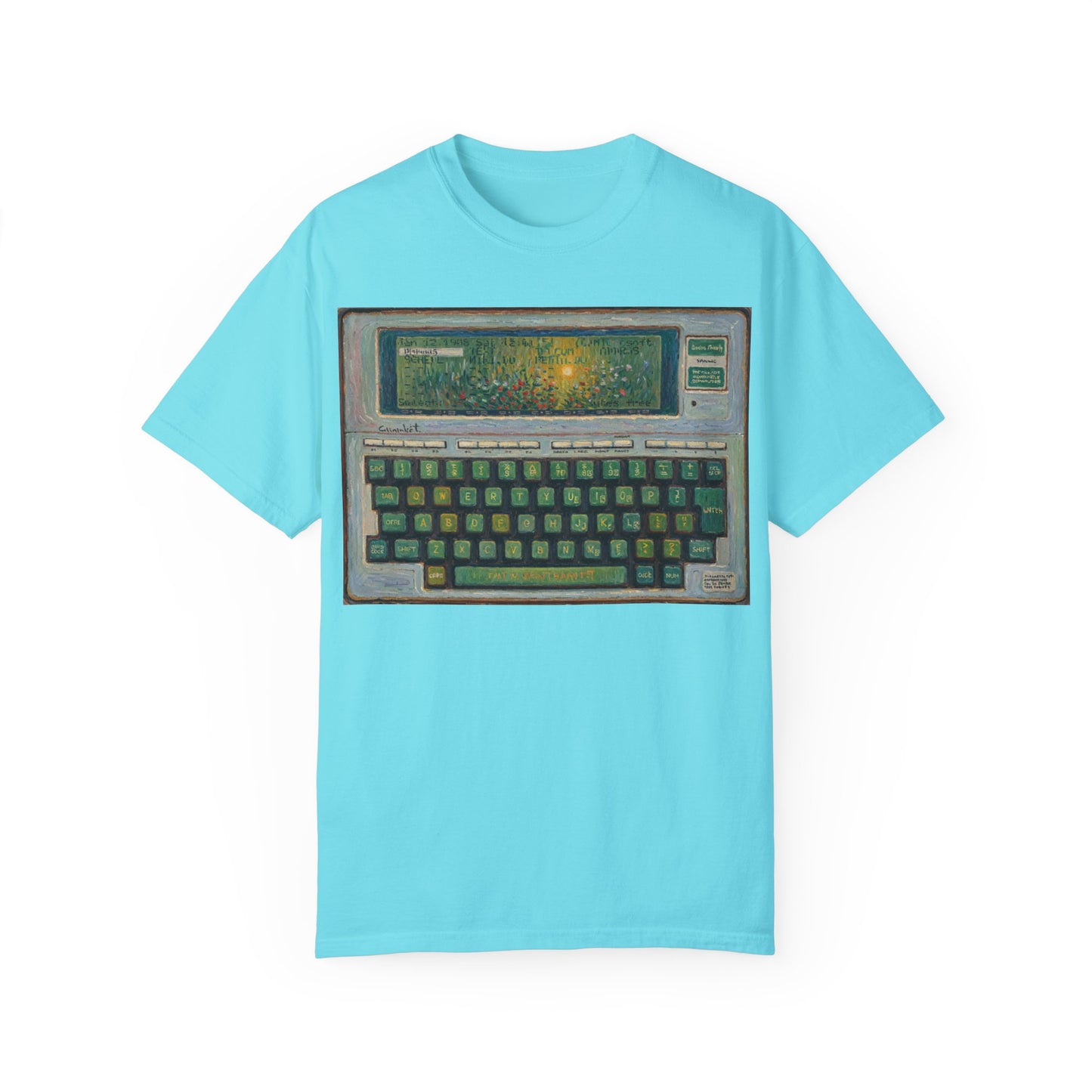 Classic Laptop PC T-Shirt - Floral Art Color