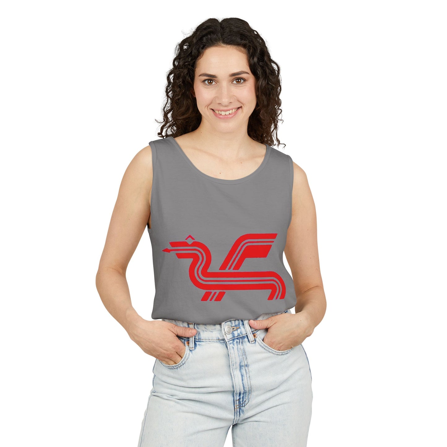 Classic 8 bit home computer inspired Tank Top | Monochrome Art | Unisex Retro Graphic Tee for Tech Lovers, Summer Fashion, Gift for Nerds, Festival Wear, 80s Style