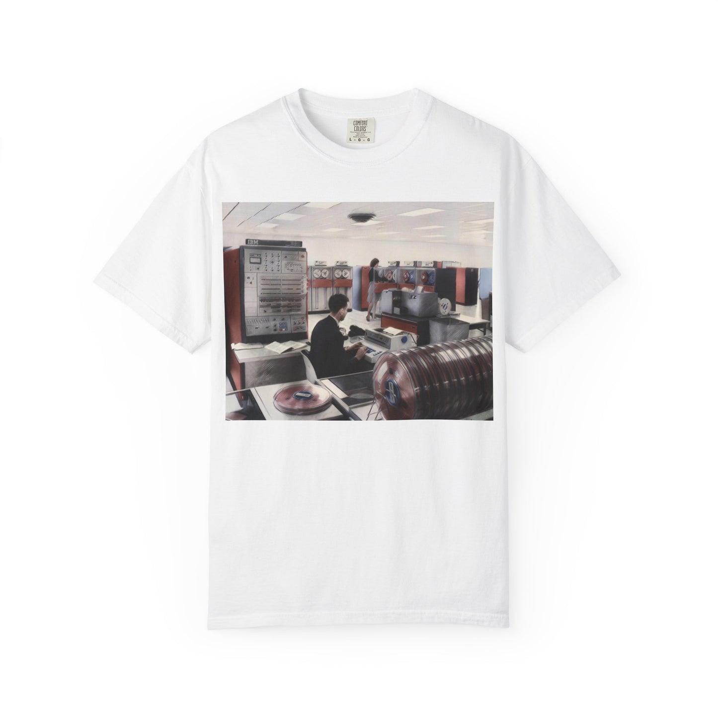 Classic Mainframe Computer T-Shirt - Ink Art Color