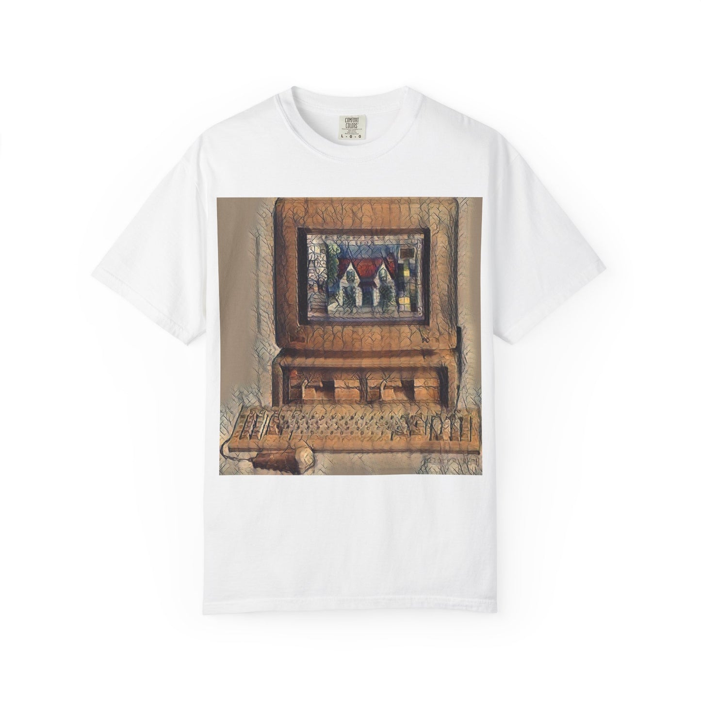 Classic business machine inspired T-Shirt  | Faded Print Art | Ideal for tech enthusiasts and collectors