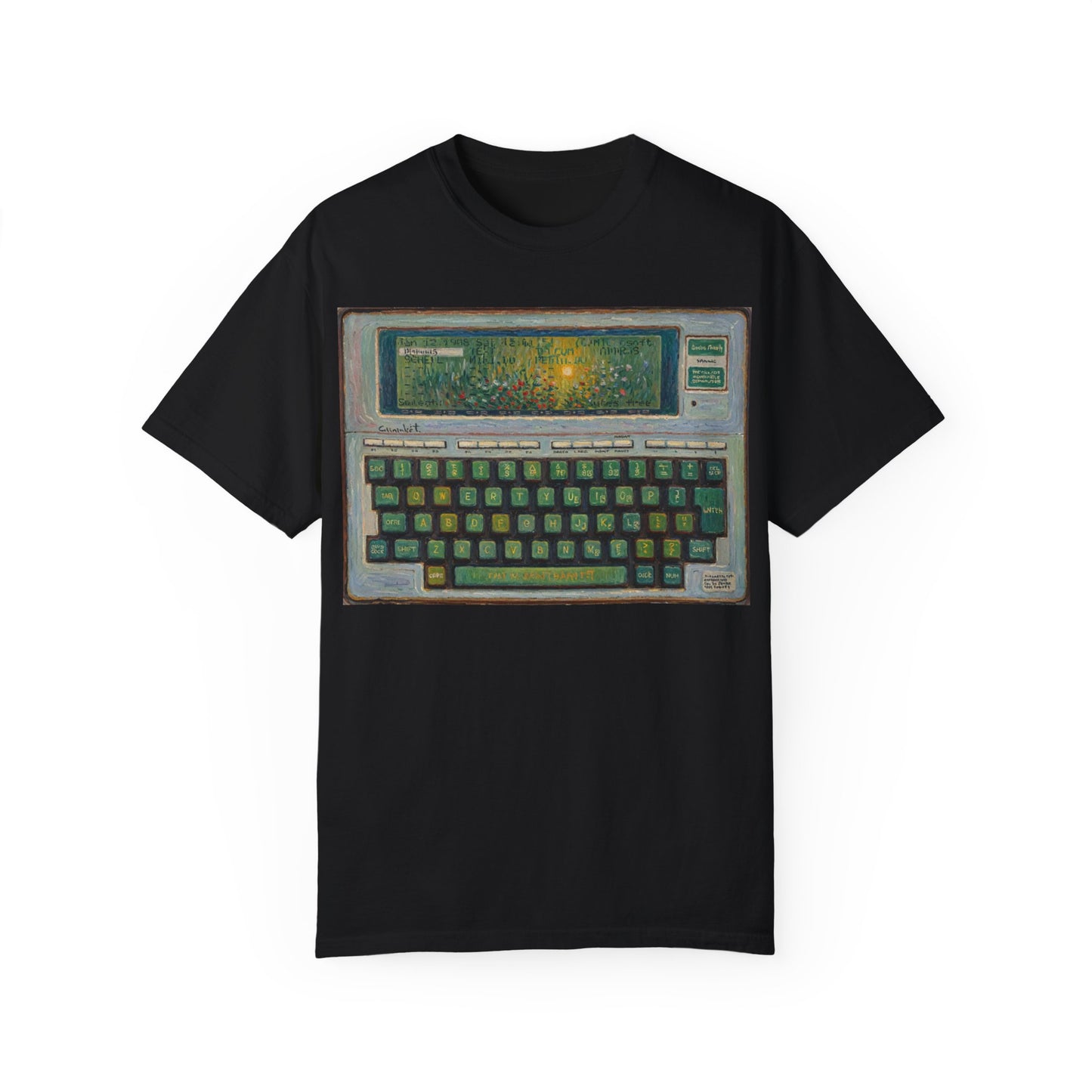 Classic Laptop PC T-Shirt - Floral Art Color