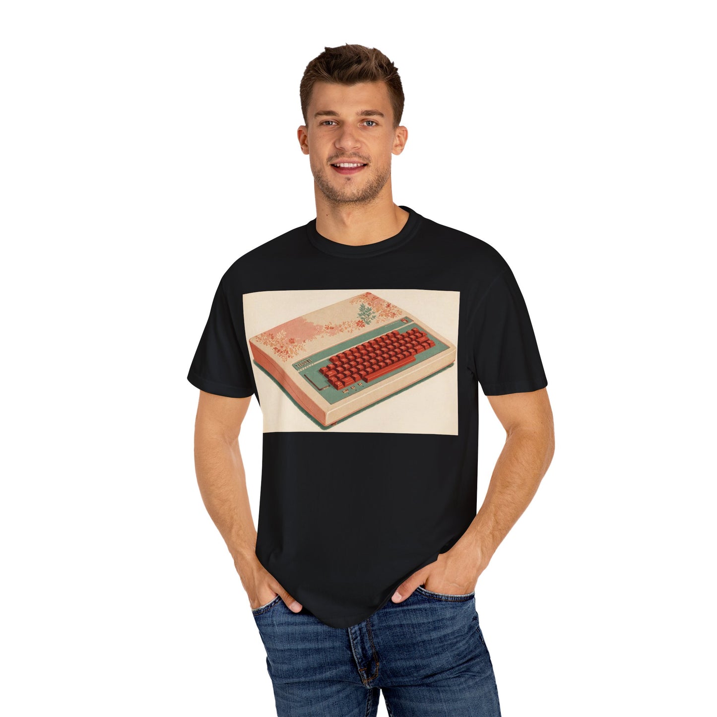 Classic Micro Computer T-Shirt - Floral Art Color
