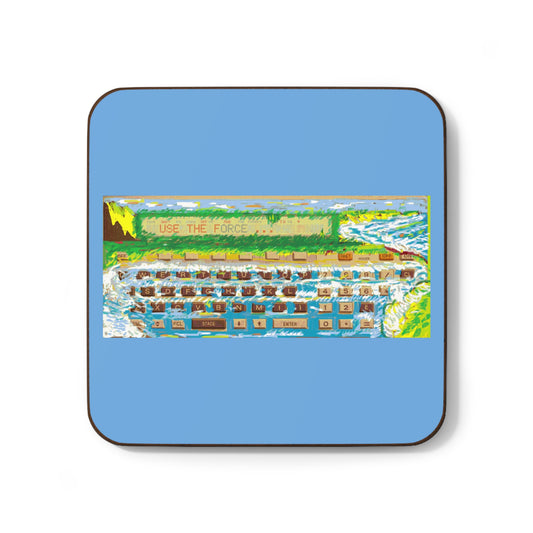 Pocket Computer Hardboard Coaster in Custom Art for Tech Enthusiast & Creatives