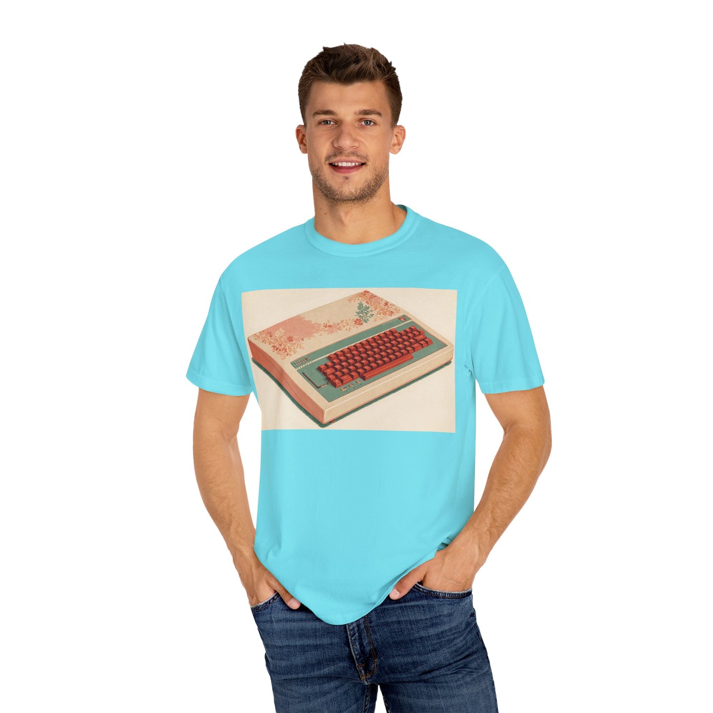 Classic Micro Computer T-Shirt - Floral Art Color