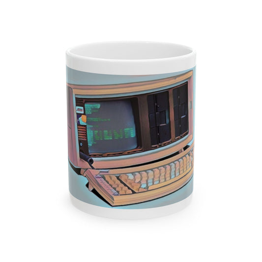 Vintage Computer Ceramic Mug | Luggable PC Modern Art Color Design | Perfect for Tech Lovers
