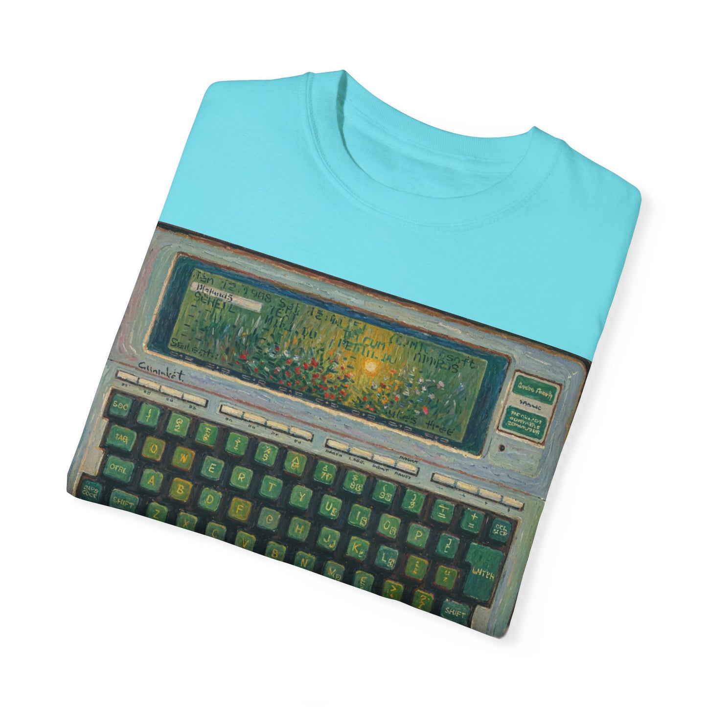 Classic Laptop PC T-Shirt - Floral Art Color