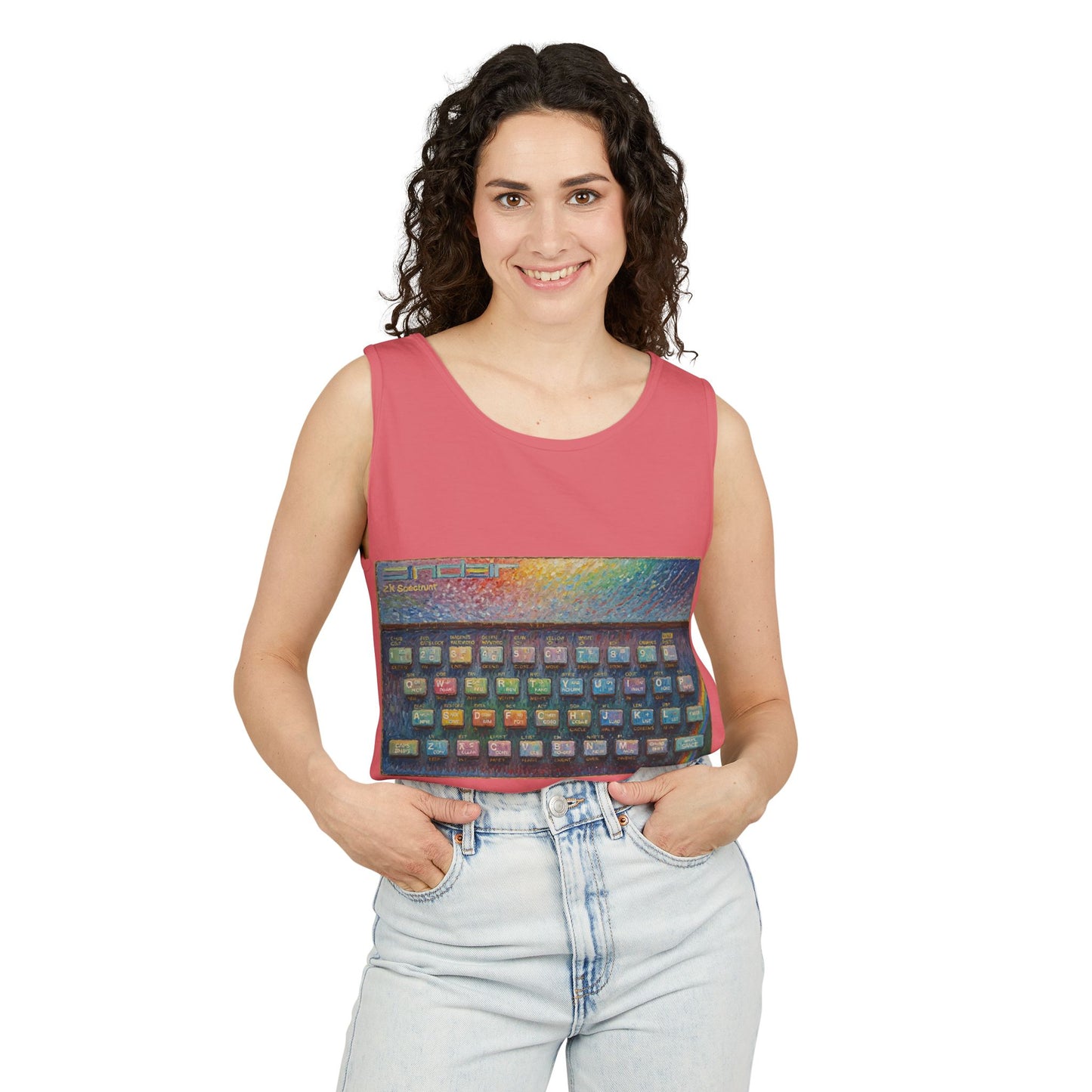 SINCLAIR ZX Spectrum Inspired Tank Top | Unisex Retro Graphic Tee for Tech Lovers, Summer Fashion, Gift for Nerds, Festival Wear, 80s Style