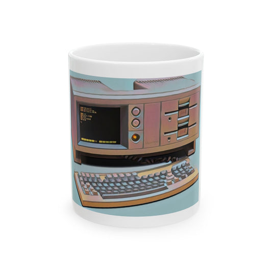 Vintage Computer Ceramic Mug | Hyperion Portable PC Modern Art Color Design | Perfect for Tech Lovers