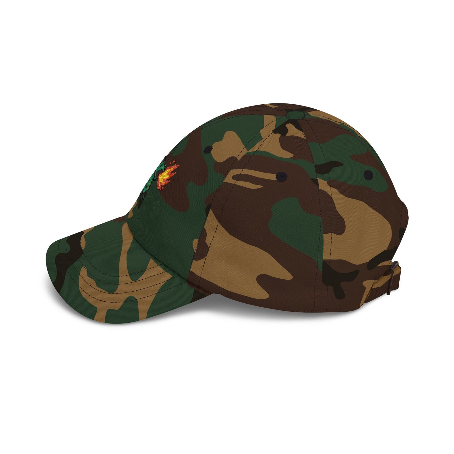 Pixel Dragon Dad Cap — Retro Gaming Fire-Breathing Dragon Baseball Hat