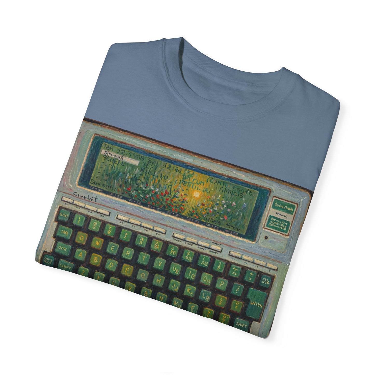 Classic Laptop PC T-Shirt - Floral Art Color