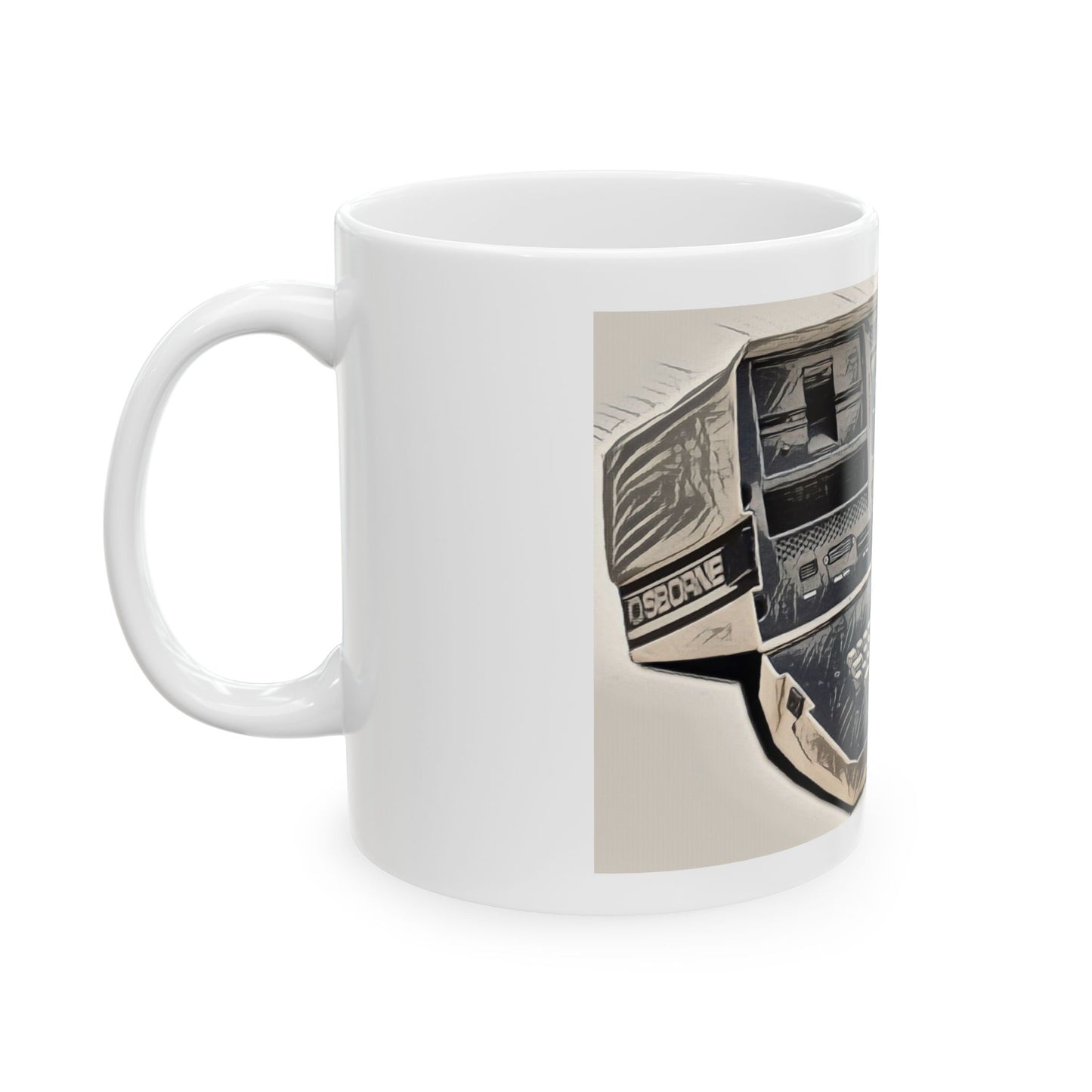 Vintage Computer Ceramic Mug | OSBORNE Computer Ink Art Design | Perfect for Tech Lovers