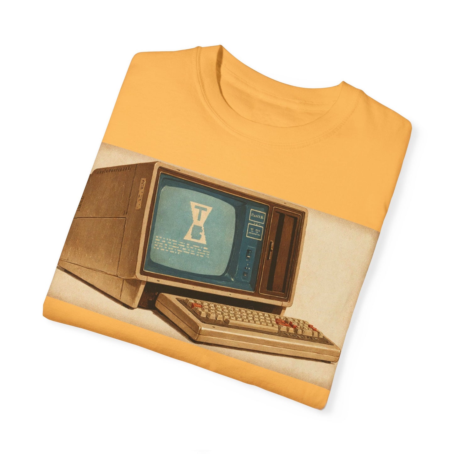Classic Business Machine With Floppy Disk Bay T-Shirt - Mixed Art Sepia