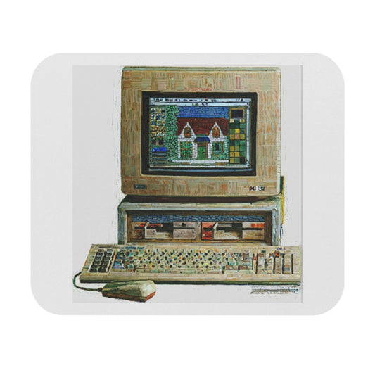 Classic Business Machine Mouse Pad, Vintage Tech Desk Accessory, Gaming Gift, Home Office Decor.