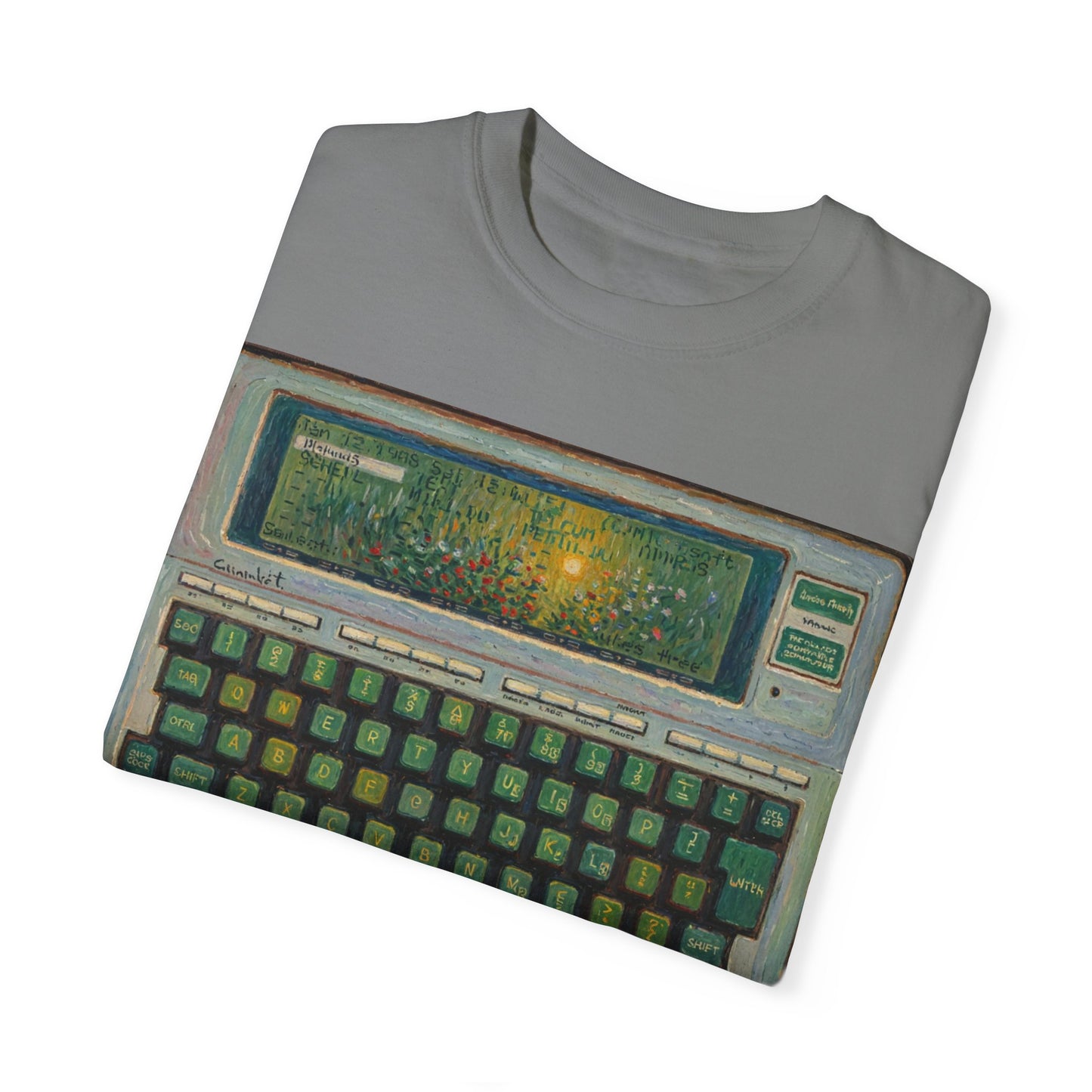 Classic Laptop PC T-Shirt - Floral Art Color