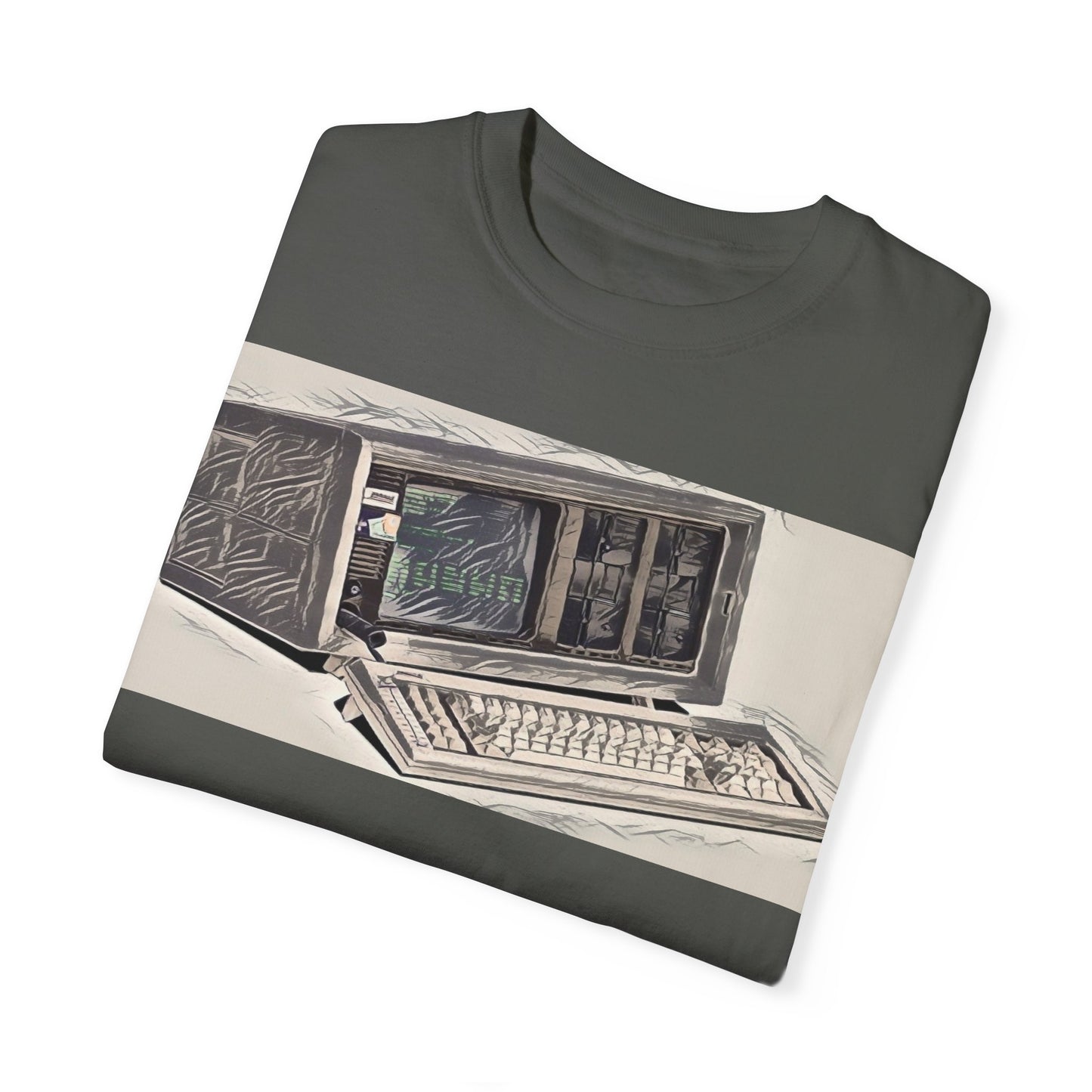 Classic Luggable PC T-Shirt - Ink Art Monochrome