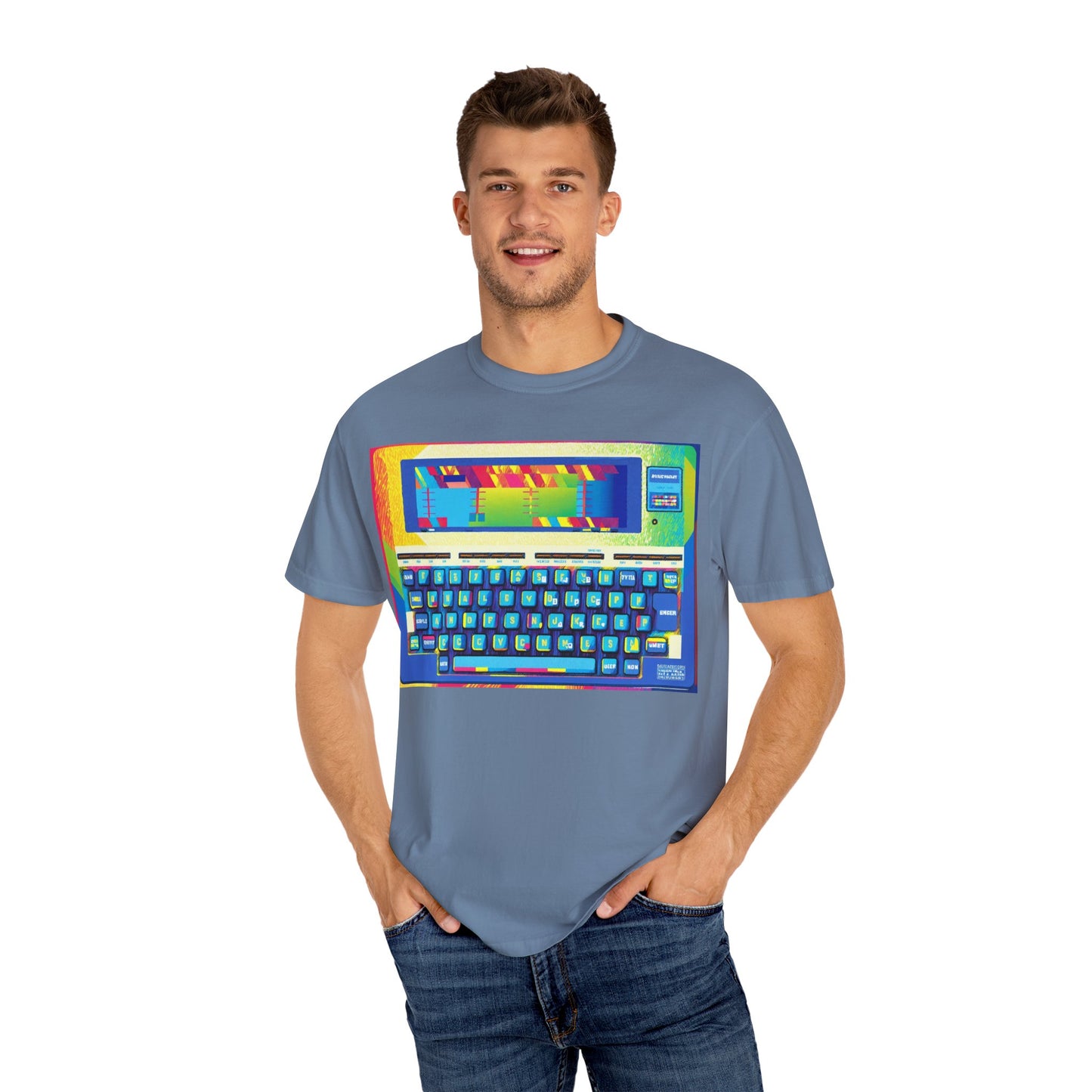 Classic Laptop PC T-Shirt - Print Art Multi-Color