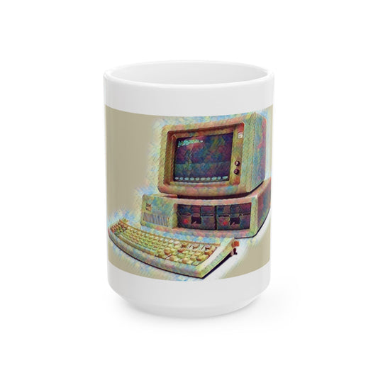 Vintage Computer Ceramic Mug | Classic PC Paint Art Color Design | Perfect for Tech Lovers