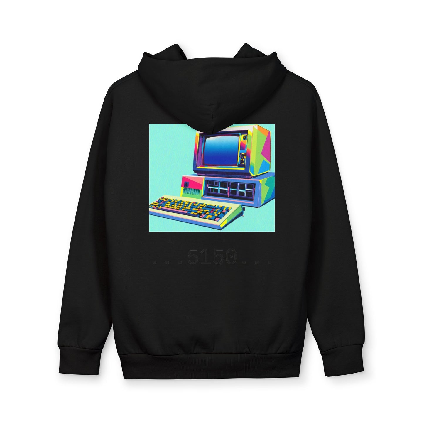 Retro Computer Hoodie — Vintage 5150 PC Graphic Pullover