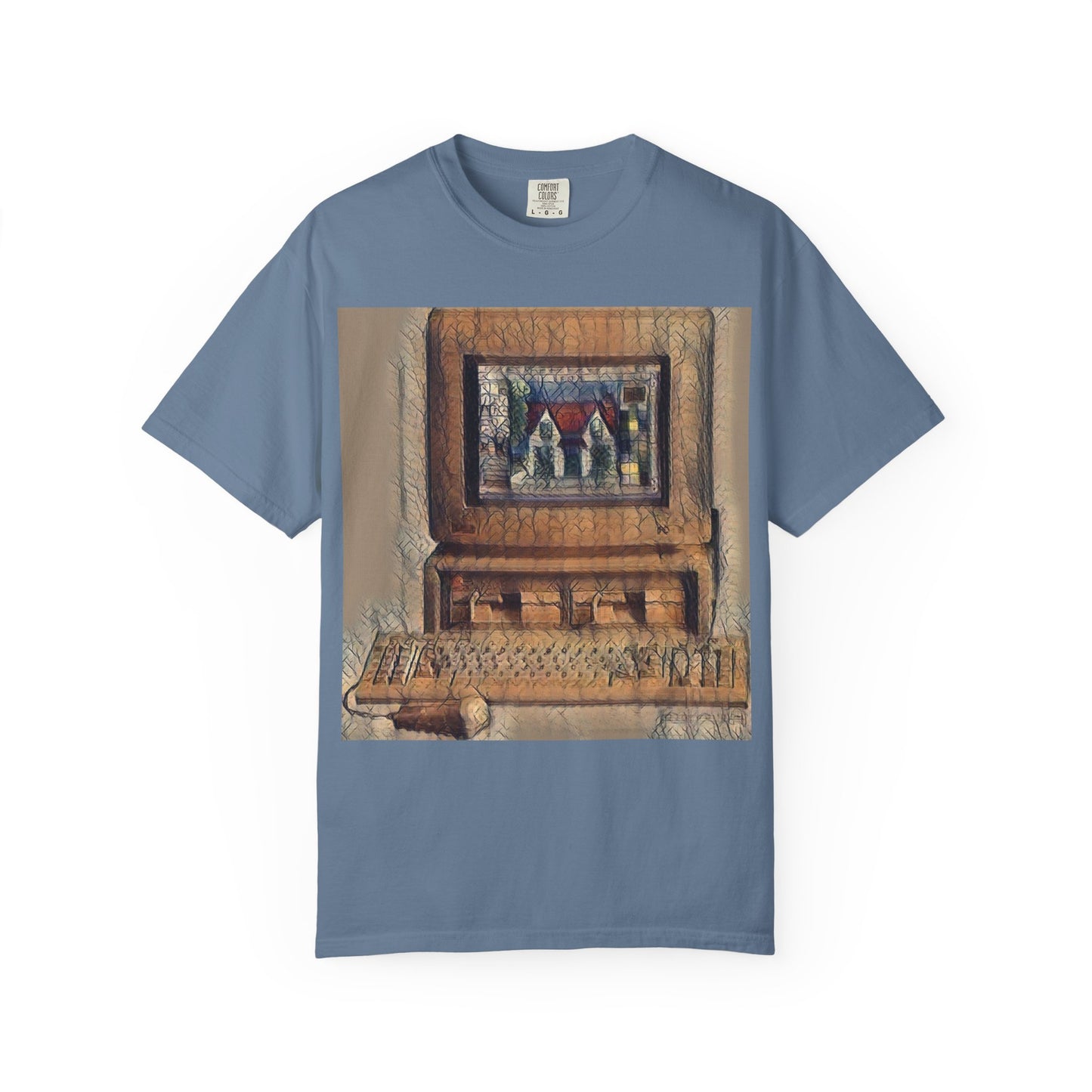 Classic business machine inspired T-Shirt  | Faded Print Art | Ideal for tech enthusiasts and collectors