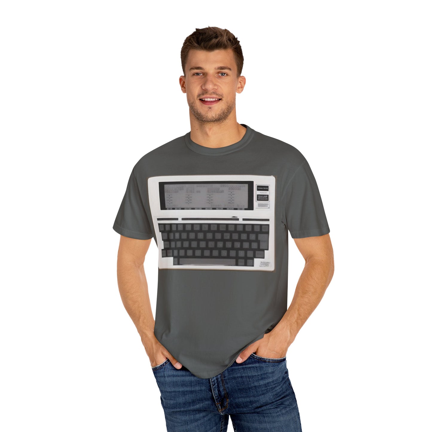 Classic Laptop PC T-Shirt - Print Art Monochrome