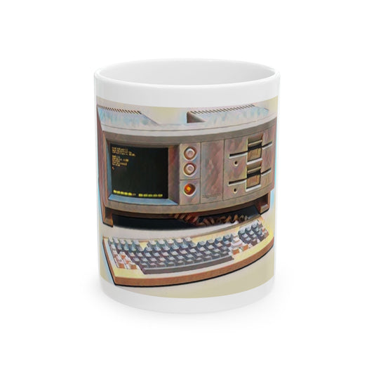Vintage Computer Ceramic Mug | Hyperion Portable PC Print Art Color Design | Perfect for Tech Lovers