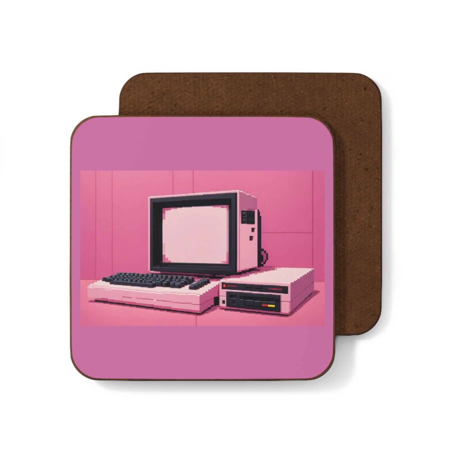 8 Bit Home Computer Coaster | Pixel Art Color | Especially for collectors and tech enthusiasts