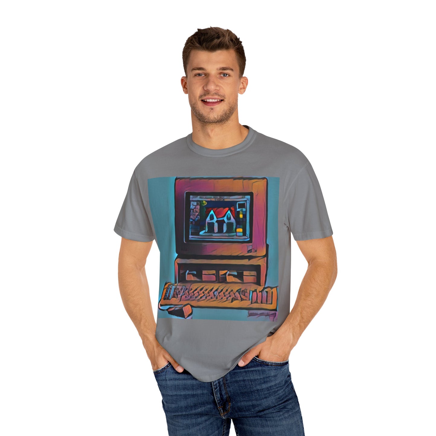 Classic business machine inspired T-Shirt  | Color Print Art | Ideal for tech enthusiasts and collectors
