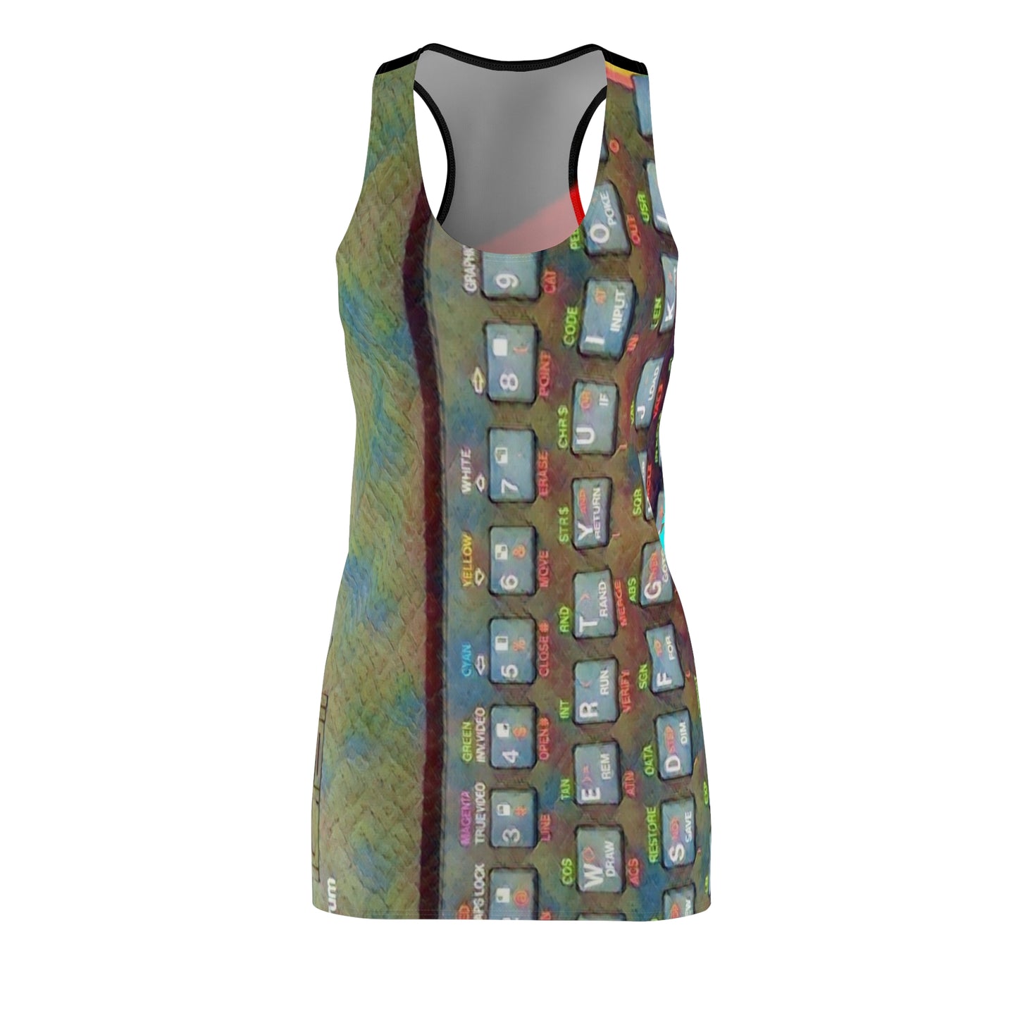 ZX Spectrum Theme Women's Racerback Dress, Tech Lover Dress, Fun Party Dress, Summer Vibes Dress, Festival Outfit, Unique Gift